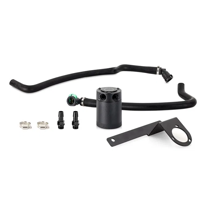 MMBCC-EST-20PBE – MISHIMOTO Catch Can, Direct Fit 3 Ounce Capacity Anodized Black Aluminum With Direct-Fit Mounting B...